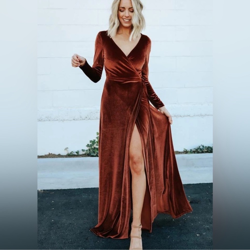 Esmerelda Velvet Wrap Dress Baltic Born